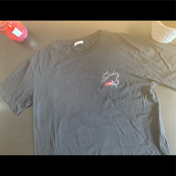 saint laurent lips shirt